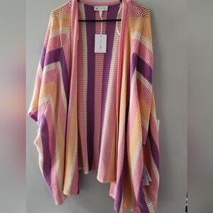 🆕️ Jessica Simpson Cordelia Pointelle Kimono Sea Pink L/XL